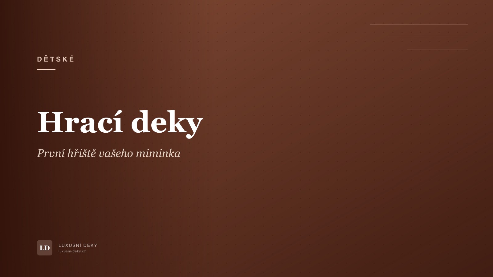 Hrací deka s hrazdičkou pro miminko